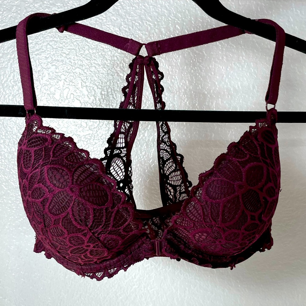 Pink Victoria’s Secret date racerback push up bra 36 D